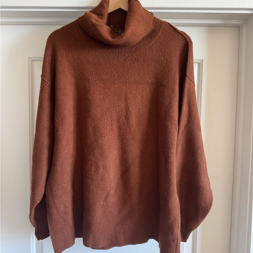 Free People Oversized Turtleneck Sweater - Size XS